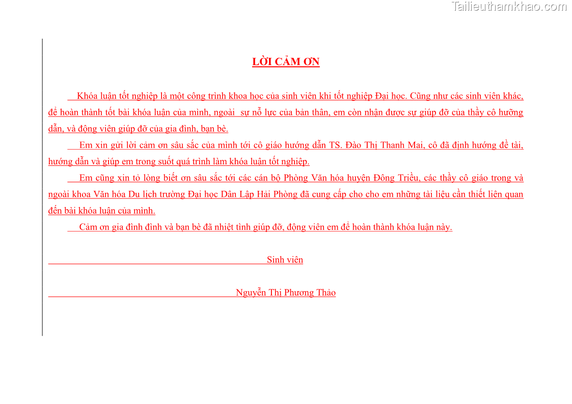 Khóa luận tốt nghiệp Văn hóa du lịch Tìm hiểu các di tích lịch sử văn hoá ở huyện Đông Triều – Quảng Ninh phục vụ cho phát triển du lịch - 1 Trang 1
