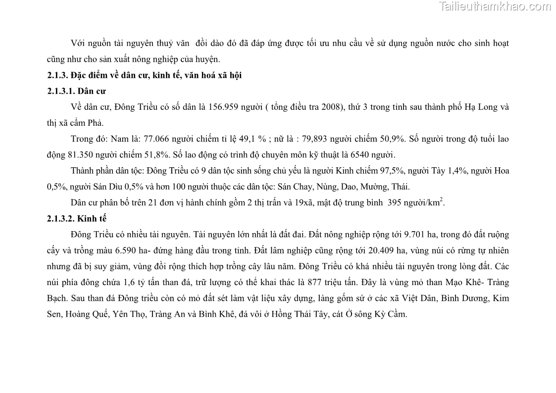 Khóa luận tốt nghiệp Văn hóa du lịch Tìm hiểu các di tích lịch sử văn hoá ở huyện Đông Triều – Quảng Ninh phục vụ cho phát triển du lịch - 4 Trang 25