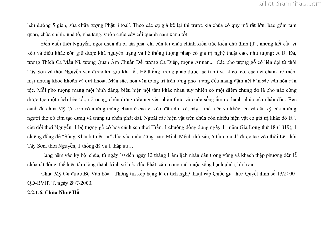 Khóa luận tốt nghiệp Văn hóa du lịch Tìm hiểu các di tích lịch sử văn hoá ở huyện Đông Triều – Quảng Ninh phục vụ cho phát triển du lịch - 6 Trang 41