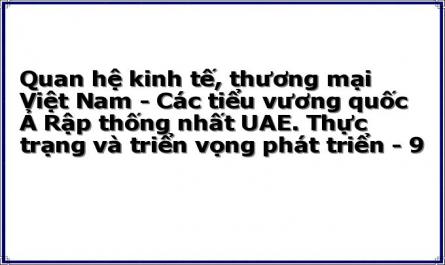 Đặc Điểm Mối Quan Hệ Kinh Tế, Thương Mại Việt Nam – Uae