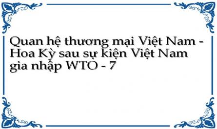 Mặt Hàng Thuỷ Sản Của Việt Nam Xuất Sang Hoa Kỳ 2001 - 2006