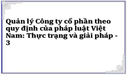 Tổng Quan Về Quản Lý Ctcp Theo Quy Định Của Pháp Luật Việt Nam‌