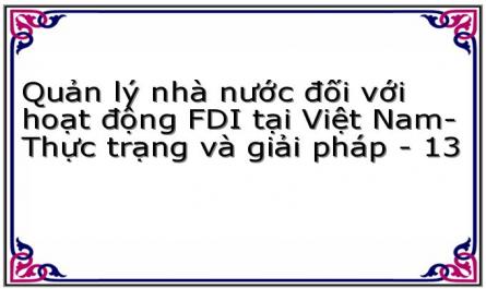 Quản lý nhà nước đối với hoạt động FDI tại Việt Nam- Thực trạng và giải pháp - 13