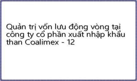 Quản trị vốn lưu động vòng tại công ty cổ phần xuất nhập khẩu than Coalimex - 12