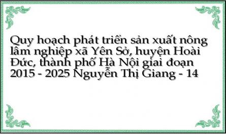 Quy hoạch phát triển sản xuất nông lâm nghiệp xã Yên Sở, huyện Hoài Đức, thành phố Hà Nội giai đoạn 2015 - 2025 Nguyễn Thị Giang - 14
