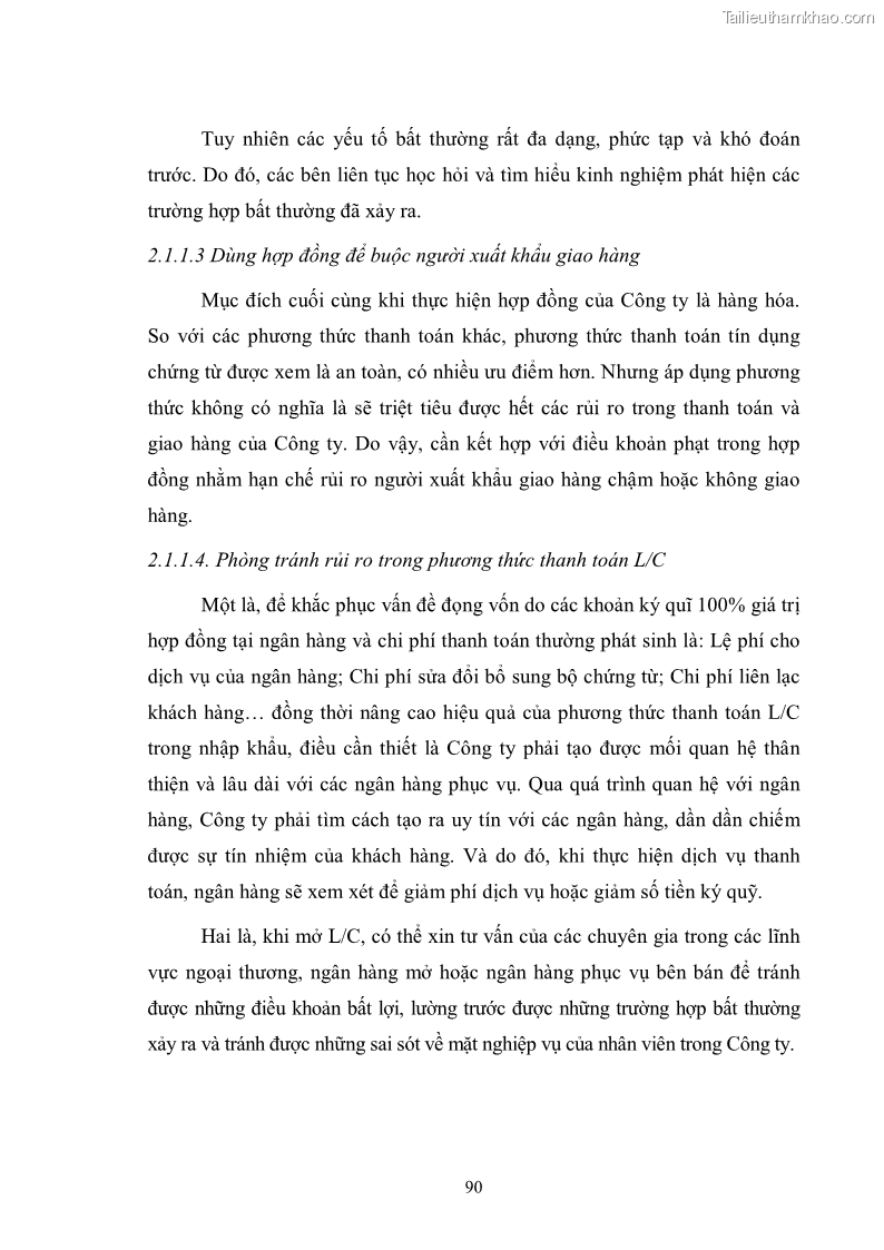Khóa luận tốt nghiệp Rủi ro trong thanh toán quốc tế tại công ty cổ phần dịch vụ kỹ thuật - TSC - 13 Trang 97
