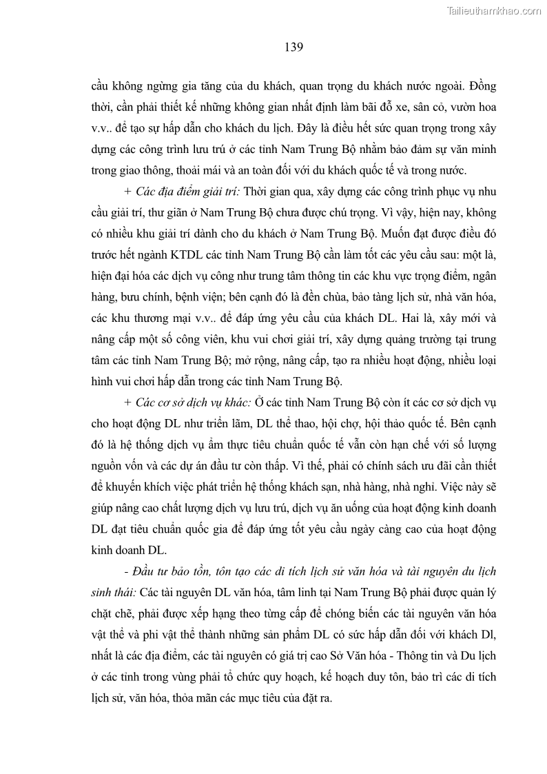 Luận án Tiến sĩ Kinh tế chính trị Kinh tế du lịch ở các tỉnh Nam Trung Bộ nước Cộng hòa dân chủ nhân dân Lào - 19 Trang 145