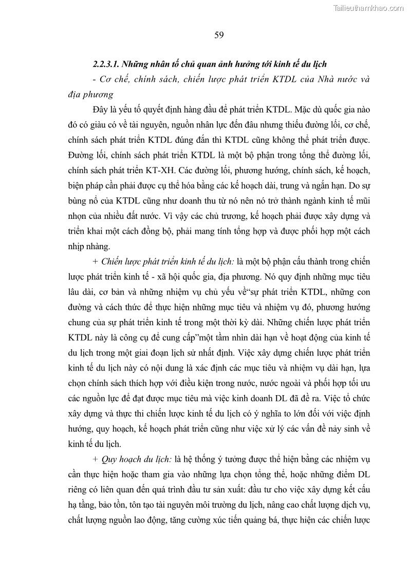 Luận án Tiến sĩ Kinh tế chính trị Kinh tế du lịch ở các tỉnh Nam Trung Bộ nước Cộng hòa dân chủ nhân dân Lào - 9 Trang 65