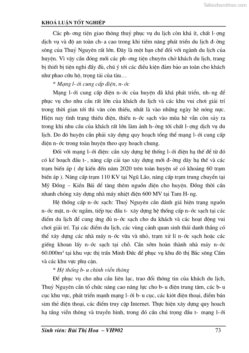 Khóa luận tốt nghiệp Văn hóa du lịch Khai thác giá trị lịch sử, văn hoá các di tích thờ tướng quân nhà Trần ở huyện Thuỷ Nguyên – Hải Phòng phục vụ cho du lịch - 10 Trang 73