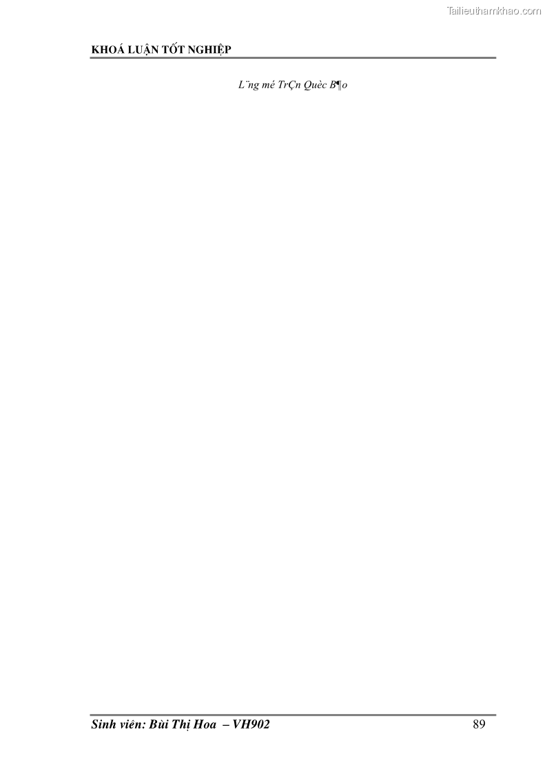 Khóa luận tốt nghiệp Văn hóa du lịch Khai thác giá trị lịch sử, văn hoá các di tích thờ tướng quân nhà Trần ở huyện Thuỷ Nguyên – Hải Phòng phục vụ cho du lịch - 12 Trang 89