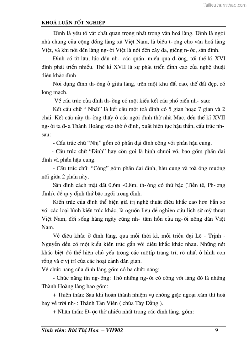 Khóa luận tốt nghiệp Văn hóa du lịch Khai thác giá trị lịch sử, văn hoá các di tích thờ tướng quân nhà Trần ở huyện Thuỷ Nguyên – Hải Phòng phục vụ cho du lịch - 2 Trang 9