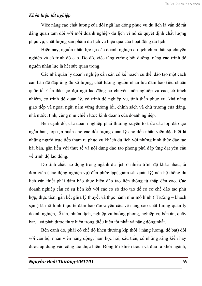 Khóa luận tốt nghiệp Văn hóa du lịch Thực trạng và giải pháp phát triển du lịch tại vịnh Hạ Long giai đoạn 2011- 2015 - 10 Trang 73