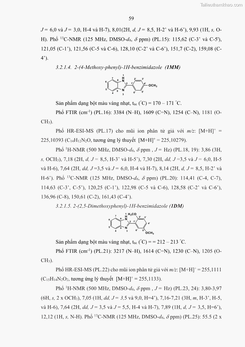 Luận án Tiến sĩ Hóa học Nghiên cứu tổng hợp và đánh giá hoạt tính gây độc tế bào các dẫn xuất của benzimidazole và indole - 10 Trang 73