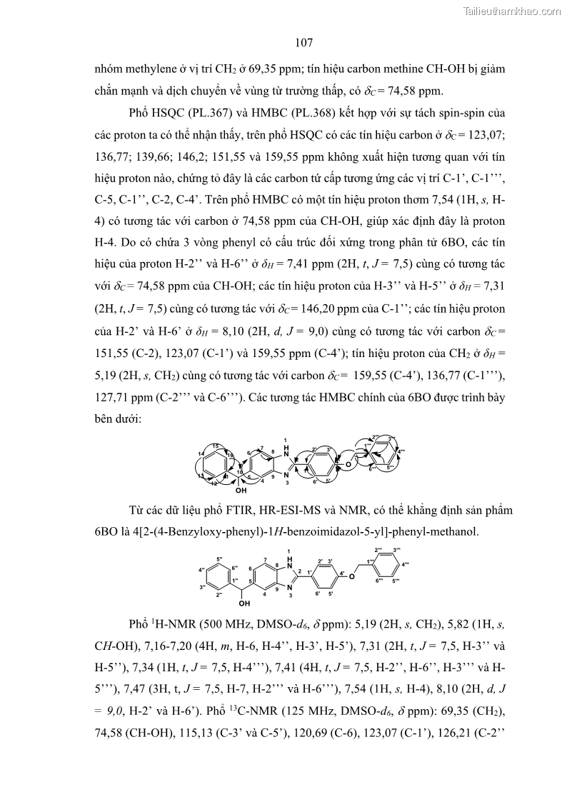 Luận án Tiến sĩ Hóa học Nghiên cứu tổng hợp và đánh giá hoạt tính gây độc tế bào các dẫn xuất của benzimidazole và indole - 16 Trang 121
