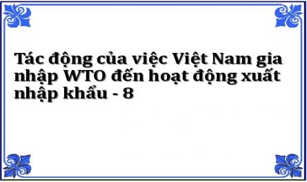 Tác Động Của Việc Gia Nhập Wto Đến Hoạt Động Xuất Nhập Khẩu Của Việt Nam