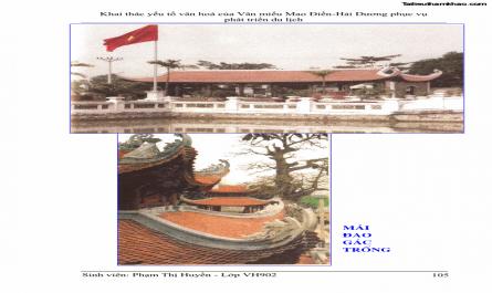 Khóa luận tốt nghiệp Văn hóa du lịch Khai thác yếu tố văn hoá của Văn miếu Mao Điền - Hải Dương phục vụ phát triển du lịch - 14