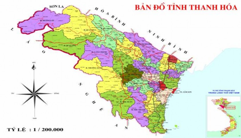Hình 2 1 Bản đồ hành chính tỉnh Thanh Hoá Nguồn Cục bản đồ Xí nghiệp in 1