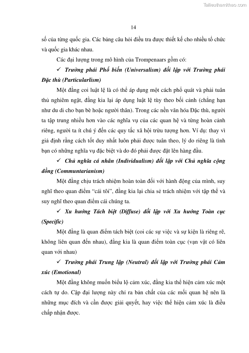 Khóa luận tốt nghiệp Quản trị đa văn hóa tại các tập đoàn đa quốc gia và bài học cho các doanh nghiệp Việt Nam trong thời kỳ toàn cầu hóa - 3 Trang 17