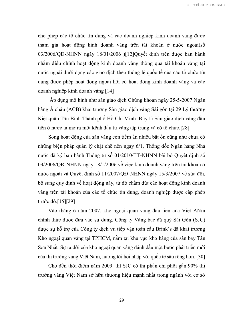 Khóa luận tốt nghiệp Thị trường vàng Việt Nam thực trạng và giải pháp - 5 Trang 33