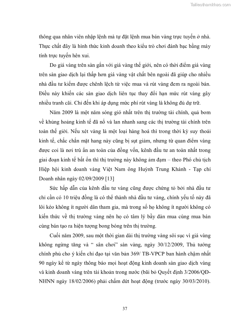 Khóa luận tốt nghiệp Thị trường vàng Việt Nam thực trạng và giải pháp - 6 Trang 41