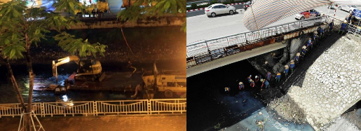 Hình 1 5 Hình ảnh nạo vét sông Tô Lịch Thay nước tầng đáy Nước tầng 1