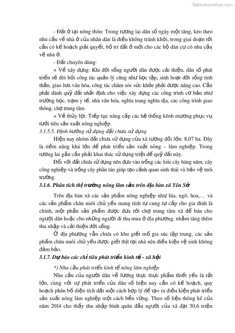 Khóa luận tốt nghiệp Quy hoạch phát triển sản xuất nông lâm nghiệp xã Yên Sở, huyện Hoài Đức, thành phố Hà Nội giai đoạn 2015 - 2025 Nguyễn Thị Giang - 7 Trang 49
