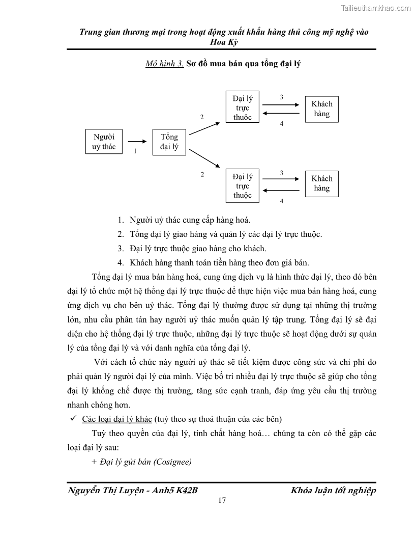 Khóa luận tốt nghiệp Trung gian thương mại trong hoạt động xuất khẩu hàng thủ công mỹ nghệ vào Hoa Kỳ - 4 Trang 25