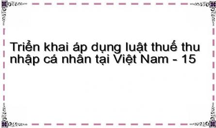 Triển khai áp dụng luật thuế thu nhập cá nhân tại Việt Nam - 15