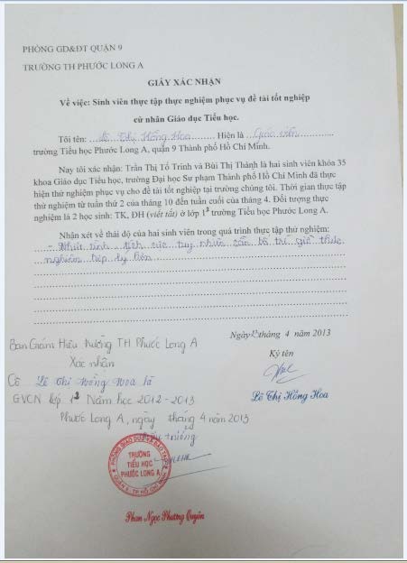 5 Một số giấy tờ hồ sơ cá nhân của HS Trích Hồ sơ nhập học phiếu khám 1