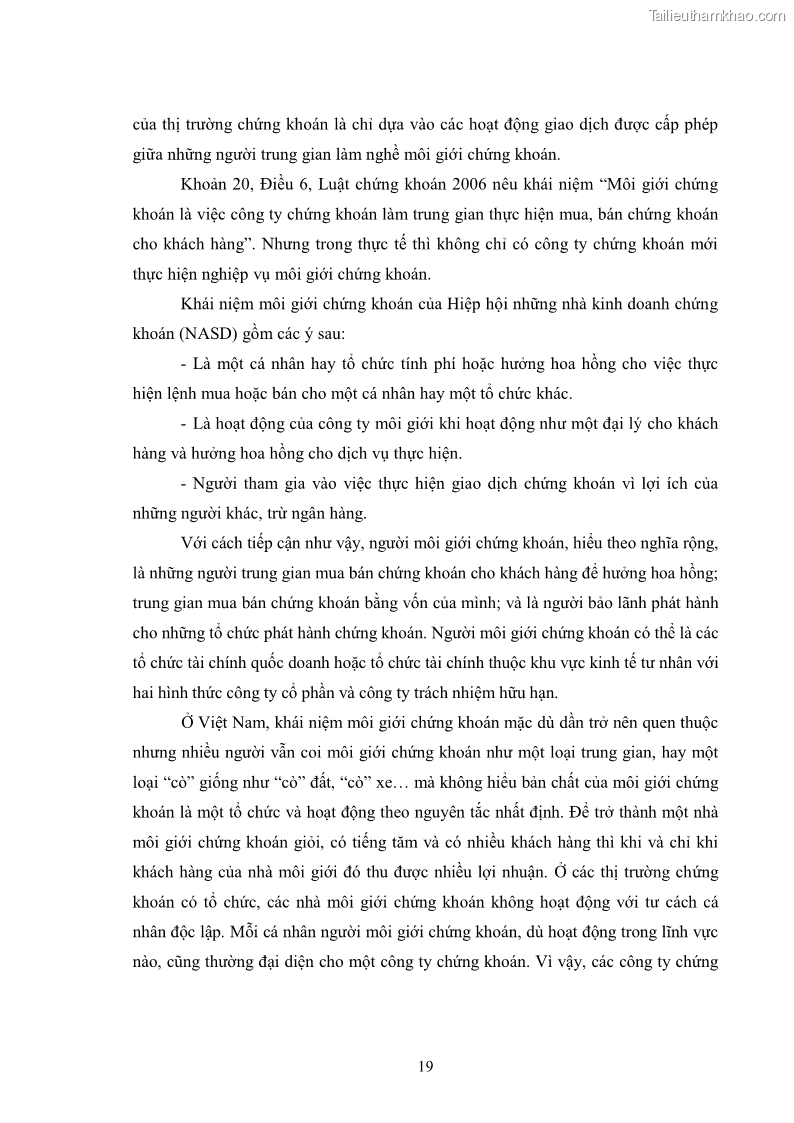 Khóa luận tốt nghiệp Phát triển hoạt động môi giới tại công ty cổ phần chứng khoán VNS - 4 Trang 25