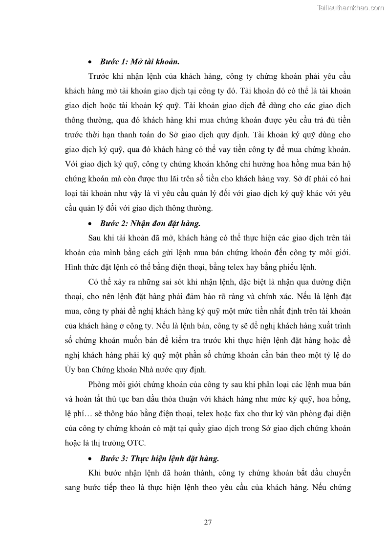 Khóa luận tốt nghiệp Phát triển hoạt động môi giới tại công ty cổ phần chứng khoán VNS - 5 Trang 33