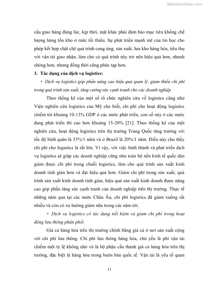 Khóa luận tốt nghiệp Thực trạng và giải pháp phát triển dịch vụ Logistics của Việt Nam đáp ứng yêu cầu hội nhập kinh tế quốc tế - 3 Trang 17