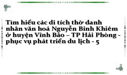 Các Di Tích Thờ Danh Nhân Văn Hoá Nguyễn Bỉnh Khiêm