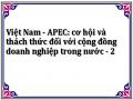 Việt Nam - APEC: cơ hội và thách thức đối với cộng đồng doanh nghiệp trong nước - 2