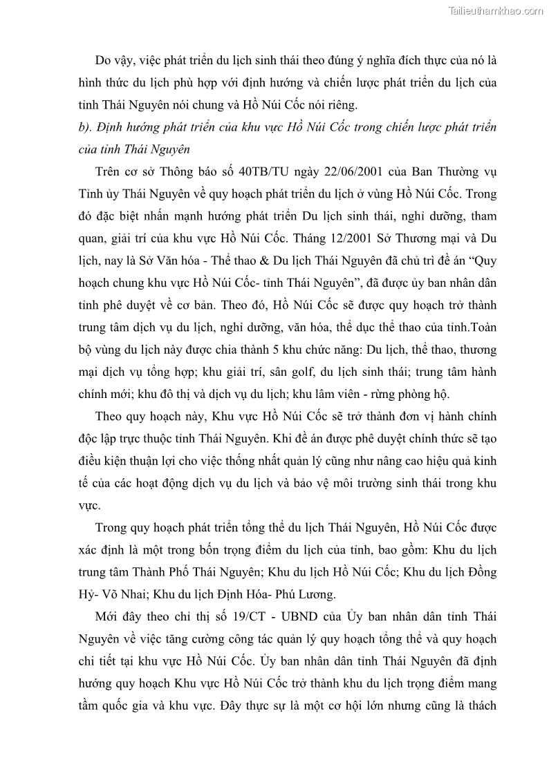 Khóa luận tốt nghiệp Văn hóa du lịch Nghiên cứu phát triển Du lịch sinh thái khu vực Hồ Núi Cốc, Thái Nguyên - 11 Trang 81