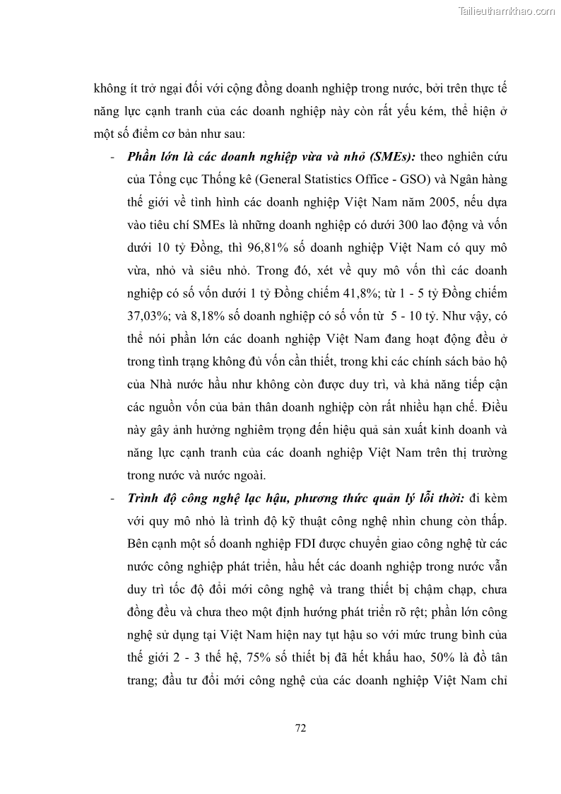 Khóa luận tốt nghiệp Việt Nam - APEC: cơ hội và thách thức đối với cộng đồng doanh nghiệp trong nước - 10 Trang 73