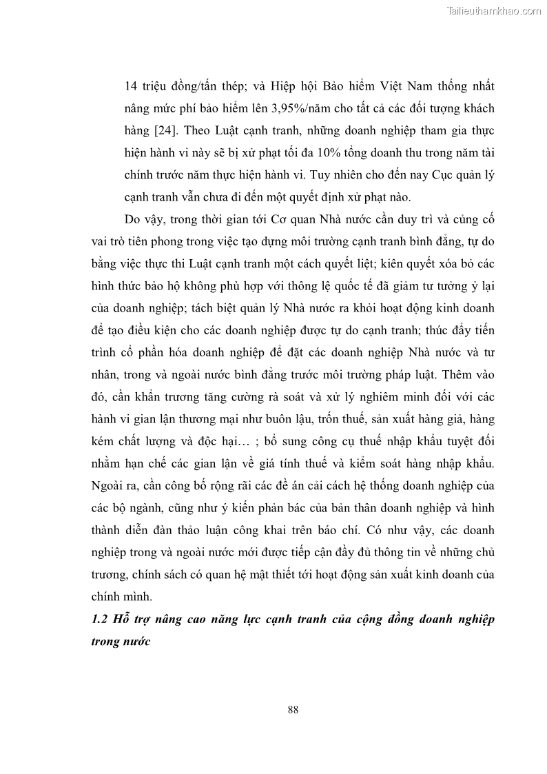 Khóa luận tốt nghiệp Việt Nam - APEC: cơ hội và thách thức đối với cộng đồng doanh nghiệp trong nước - 12 Trang 89
