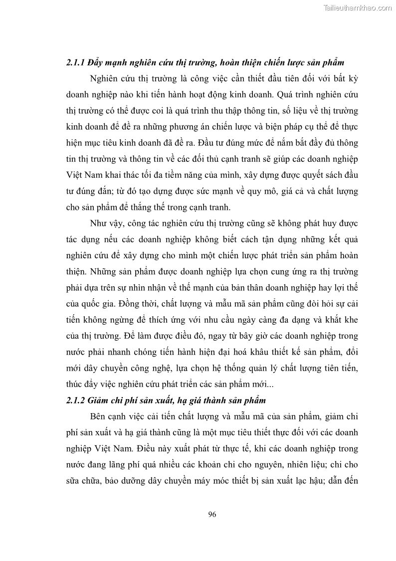 Khóa luận tốt nghiệp Việt Nam - APEC: cơ hội và thách thức đối với cộng đồng doanh nghiệp trong nước - 13 Trang 97