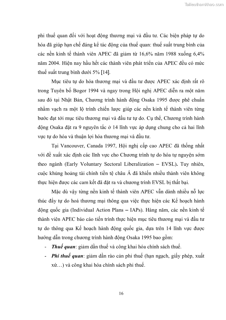 Khóa luận tốt nghiệp Việt Nam - APEC: cơ hội và thách thức đối với cộng đồng doanh nghiệp trong nước - 3 Trang 17