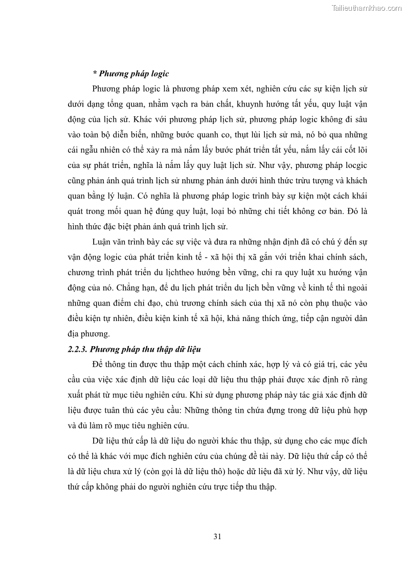 Luận văn Thạc sĩ Kinh tế chính trị Phát triển du lịch theo hướng bền vững ở thị xã Sầm Sơn, tỉnh Thanh Hóa - 6 Trang 41