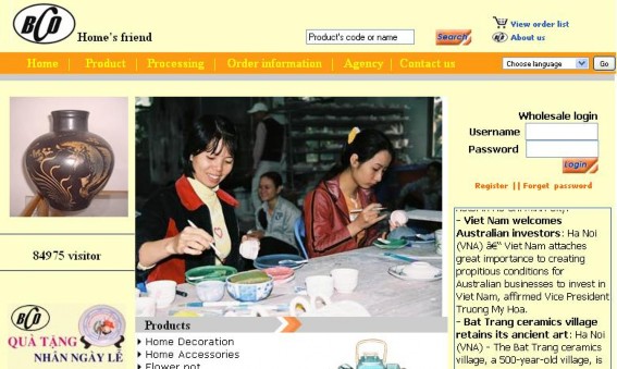 Ngoài những những phần chung giống website của các doanh nghiệp khác như Giới 1