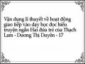 Vận dụng lí thuyết về hoạt động giao tiếp vào dạy học đọc hiểu truyện ngắn Hai đứa trẻ của Thạch Lam - Dương Thị Duyên - 17