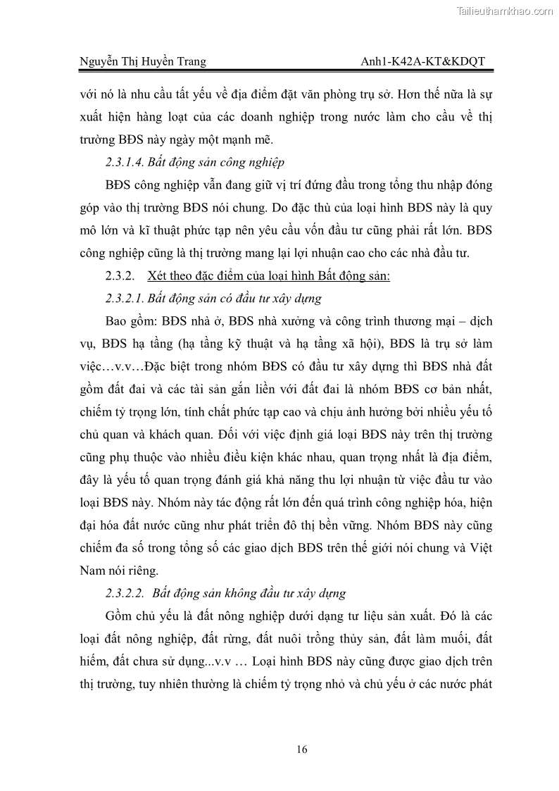 Khóa luận tốt nghiệp Thu hút FDI vào lĩnh vực bất động sản của Việt Nam. Thực trạng và triển vọng trong giai đoạn hội nhập kinh tế quốc tế - 3 Trang 17