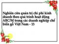 Thực Trạng Phân Tích Chi Phí Kinh Doanh Trong Các Doanh Nghiệp Chế Biến Gỗ Việt Nam