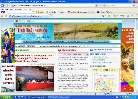 Hình 2 8 Giao diện cổng thông tin điện tử tỉnh Thái Nguyên Nguồn 1