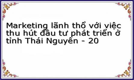 Marketing lãnh thổ với việc thu hút đầu tư phát triển ở tỉnh Thái Nguyên - 20