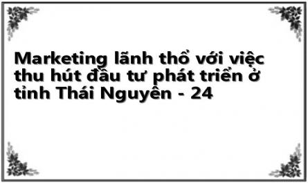 Marketing lãnh thổ với việc thu hút đầu tư phát triển ở tỉnh Thái Nguyên - 24