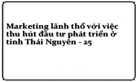 Marketing lãnh thổ với việc thu hút đầu tư phát triển ở tỉnh Thái Nguyên - 25