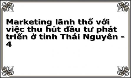 Marketing lãnh thổ với việc thu hút đầu tư phát triển ở tỉnh Thái Nguyên - 4