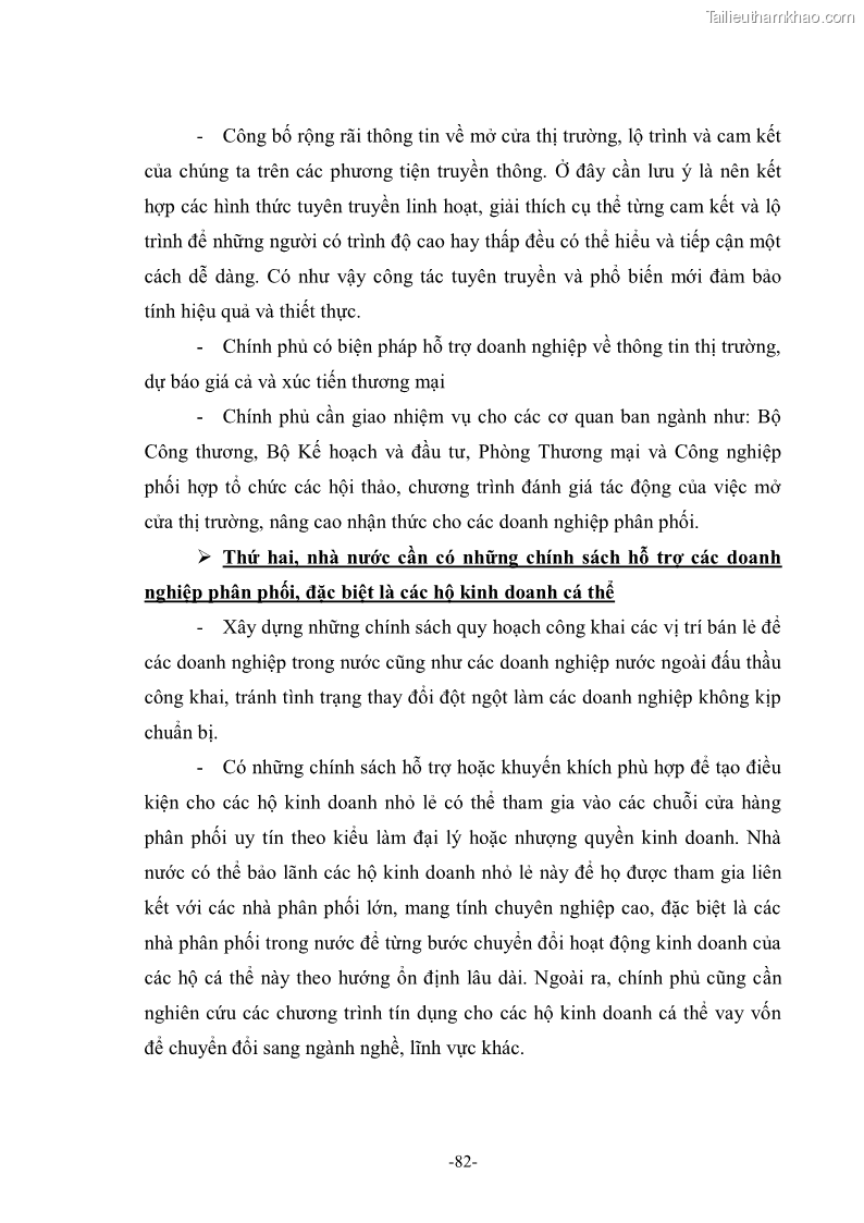 Khóa luận tốt nghiệp Thu hút vốn đầu tư trực tiếp nước ngoài vào ngành dịch vụ phân phối bán lẻ theo lộ trình cam kết WTO - 12 Trang 89